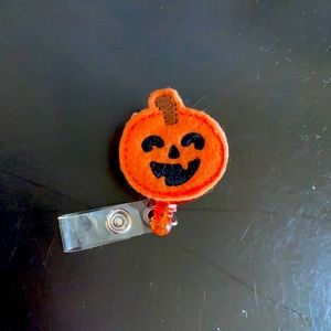 Pumpkin badge reel
